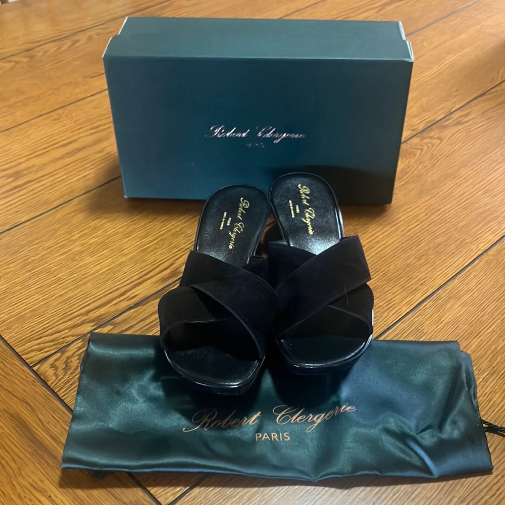 Robert Clergerie Mano Nubuck Noir size 8.5